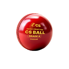 Red CS Hand Crafted Cricket Ball (4 Section/Piece Test)